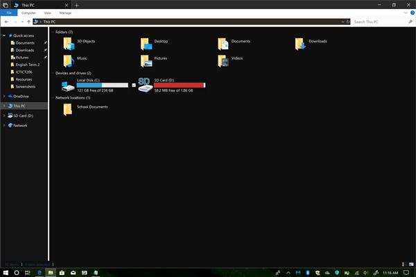 Windows 10资源管理器变黑了：有点辣眼睛