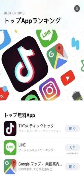 2018年日本人最爱APP出炉：抖音国际版Tik Tok荣获第一