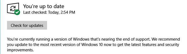 微软推送Windows 10 v1803版死亡通知
