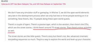 《赛博朋克2077》将有75个街头故事