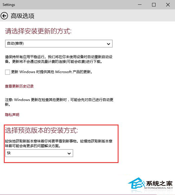 Win10系统如何切换到快速更新模式