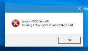 Windows10提示Error in WSClient.dll错误的处理办法